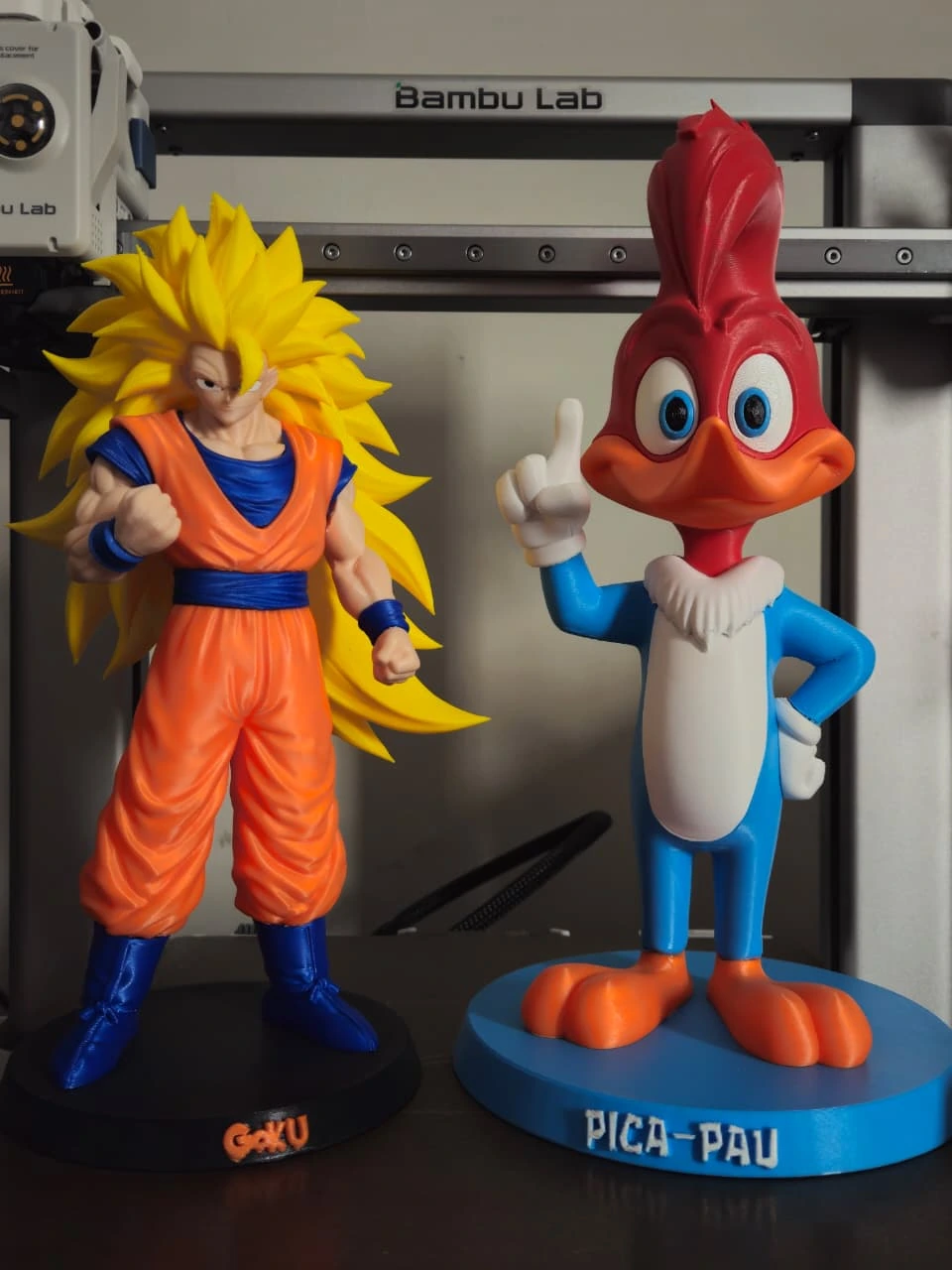 Goku e Pica-Pau produzidos pela Gênesis 3D