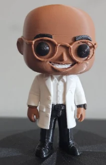 Boneco personalizado com jaleco e óculos